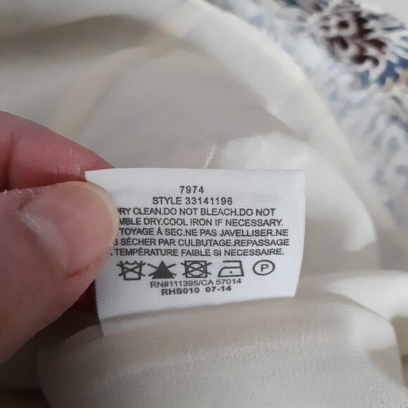 Tory Burch Silk & Cotton Blend Floral Sleeveless Blouse - Picture 7 of 7